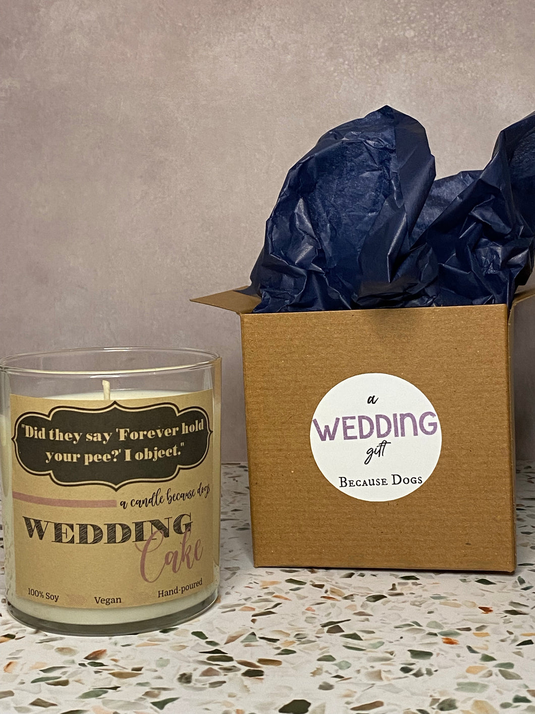 A Wedding Gift Because Dogs -- “Did they say ‘Forever hold your pee?’ I object.”