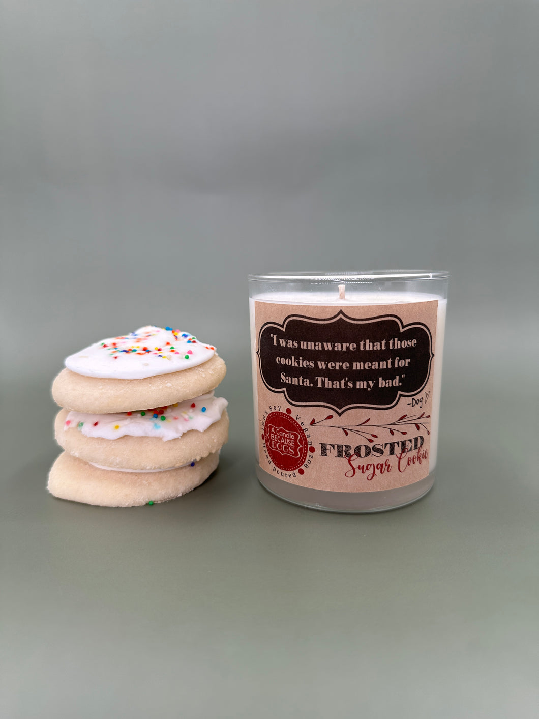 Frosted Sugar Cookie 9oz Soy Candle -- 