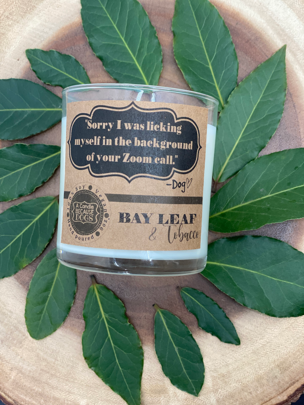 Bay Leaf & Tobacco 9oz Soy Candle -- 