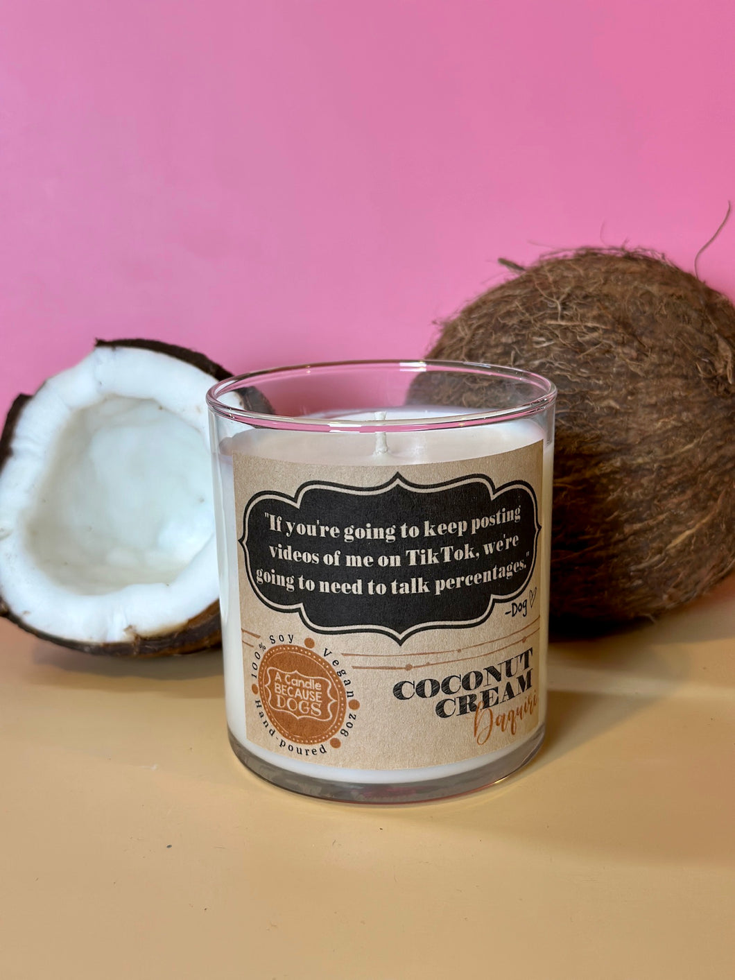 Coconut Cream Daquiri 9oz Soy Candle -- 